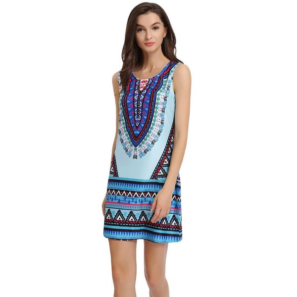 nation fashion women dresses summer bohemian geometric print round neck sleeveless women's mini dress g2891bl-s, Red
nation fashion women dresses summer bohemian geometric print round neck sleeveless women's mini dress g2891bl-s, Red