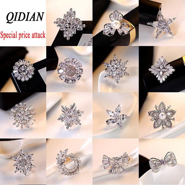 qidian europe america sell high-grade temperament cz brooch shining palace pearl clothing accessories for women jewelry, Gray
qidian europe america sell high-grade temperament cz brooch shining palace pearl clothing accessories for women jewelry, Gray