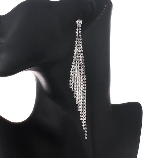 yfjewe new design long crystal shiny rhinestone double-deck dangle earrings pendientes for women statement party jewelry e686, Silver
yfjewe new design long crystal shiny rhinestone double-deck dangle earrings pendientes for women statement party jewelry e686, Silver