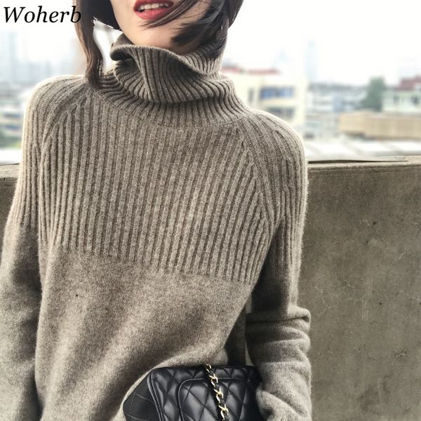 woherb sweater female 2019 autumn winter knitted women pullover casual turtleneck sweaters tricot jersey jumper pull femme, White;black
woherb sweater female 2019 autumn winter knitted women pullover casual turtleneck sweaters tricot jersey jumper pull femme, White;black