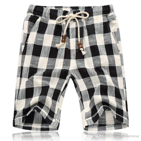 men's pants mens summer casual shorts loose straight cotton beach plaid short brand male breathable, Black
men's pants mens summer casual shorts loose straight cotton beach plaid short brand male breathable, Black