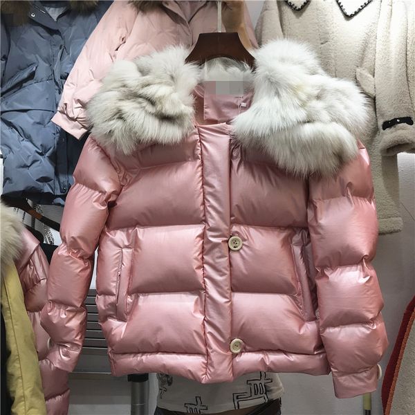 real fur collar short down padded winter coat women's winter new loose-fit cotton jacket parka coat girls female, Black
real fur collar short down padded winter coat women's winter new loose-fit cotton jacket parka coat girls female, Black