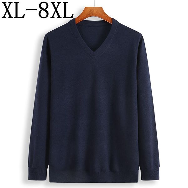 2019 new winter cashmere sweater men loose male pullovers v-neck men's knittwear men's christmas sweaters plus size 6xl 7xl 8xl, White;black
2019 new winter cashmere sweater men loose male pullovers v-neck men's knittwear men's christmas sweaters plus size 6xl 7xl 8xl, White;black