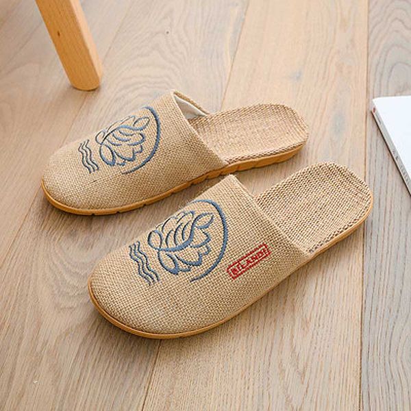 new embroidered lotus linen slippers for men summer fashion home eva slides flat breathable flip flops light fresh indoor sandal, Black
new embroidered lotus linen slippers for men summer fashion home eva slides flat breathable flip flops light fresh indoor sandal, Black