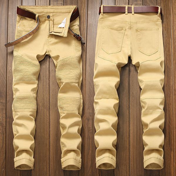 men's new fashion personality ripped slim fit zipper stretch denim mens jeans big sizes denim mens jeans 2019, Blue
men's new fashion personality ripped slim fit zipper stretch denim mens jeans big sizes denim mens jeans 2019, Blue