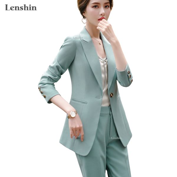 lenshin 2 piece set women pant suits office lady work wear formal female single button simple style pockets blazer with trouser, White;black
lenshin 2 piece set women pant suits office lady work wear formal female single button simple style pockets blazer with trouser, White;black