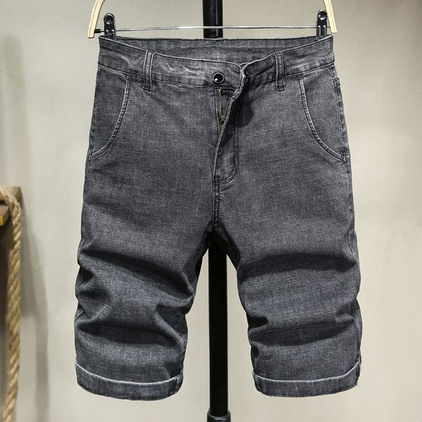 men's shorts plus zise 42 44 46 dark gray short jeans men summer big pocket straight elastic denim male brand clothes, White;black
men's shorts plus zise 42 44 46 dark gray short jeans men summer big pocket straight elastic denim male brand clothes, White;black