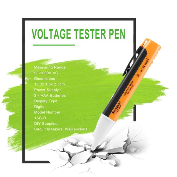 electric test pen socket wall ac power outlet voltage detector sensor tester led light voltage indicator 90-1000v worldwide shop
electric test pen socket wall ac power outlet voltage detector sensor tester led light voltage indicator 90-1000v worldwide shop