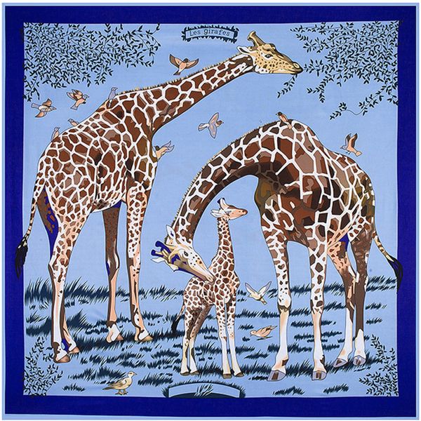 130*130cm women 100% silk scarf shawls large bufandas animal giraffe print twill silk square shawls&wraps, Blue;gray
130*130cm women 100% silk scarf shawls large bufandas animal giraffe print twill silk square shawls&wraps, Blue;gray