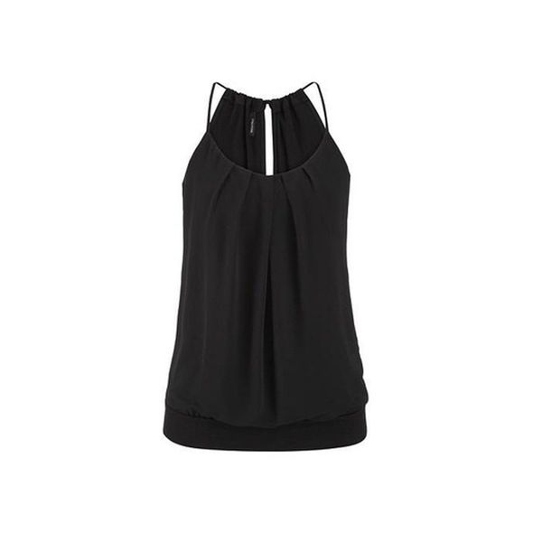 women summer loose wrinkled o neck cami tank vest blouse casual blouse polyester blusas mujer de moda 2019 c3077, White
women summer loose wrinkled o neck cami tank vest blouse casual blouse polyester blusas mujer de moda 2019 c3077, White