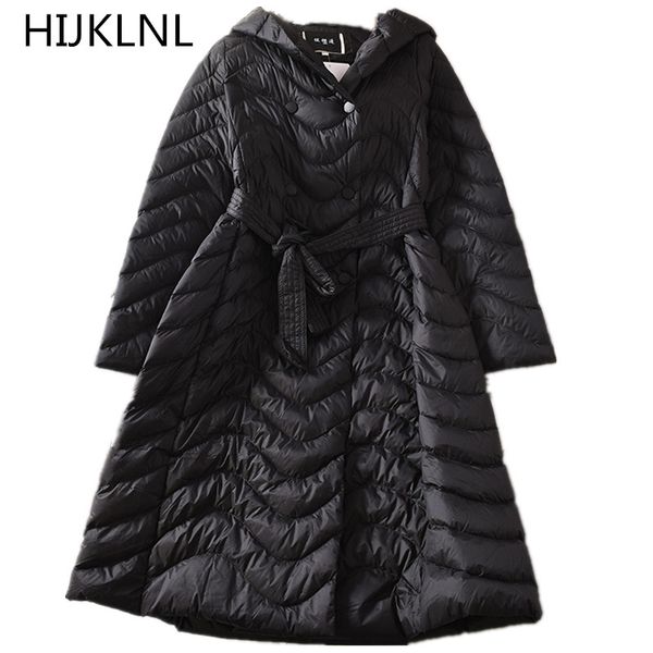 2018 winter new women's down jacket outer slim mid-length thin 100% white duck down warm coat tq390, Black
2018 winter new women's down jacket outer slim mid-length thin 100% white duck down warm coat tq390, Black