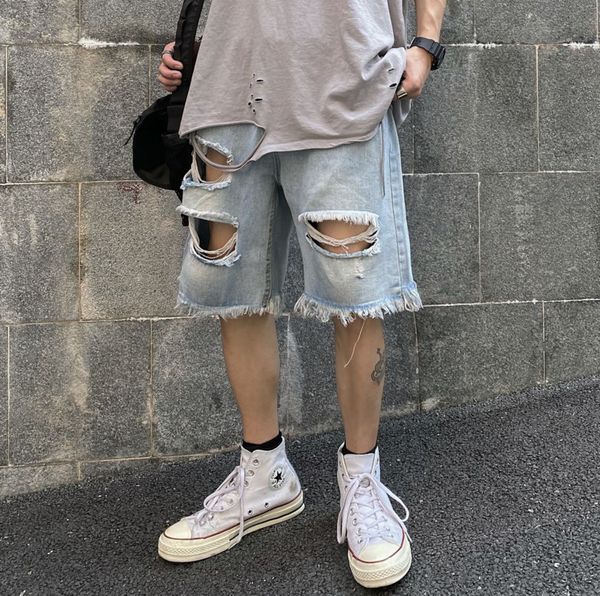 2020 summer new youth popular solid color loose ins personality hole denim five-point pants fashion casual shorts blue -xl
2020 summer new youth popular solid color loose ins personality hole denim five-point pants fashion casual shorts blue -xl