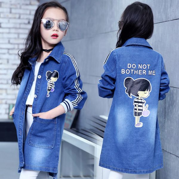 5-16 spring autumn children denim jackets girls clothing letter striped trench coats kids outerwear girls baseball jacket, Blue;gray
5-16 spring autumn children denim jackets girls clothing letter striped trench coats kids outerwear girls baseball jacket, Blue;gray