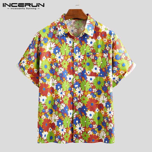 incerun summer men hawaiian shirt short sleeve flower printed 2020 loose casual beach cotton shirts vacation streetwear chemise, White;black
incerun summer men hawaiian shirt short sleeve flower printed 2020 loose casual beach cotton shirts vacation streetwear chemise, White;black