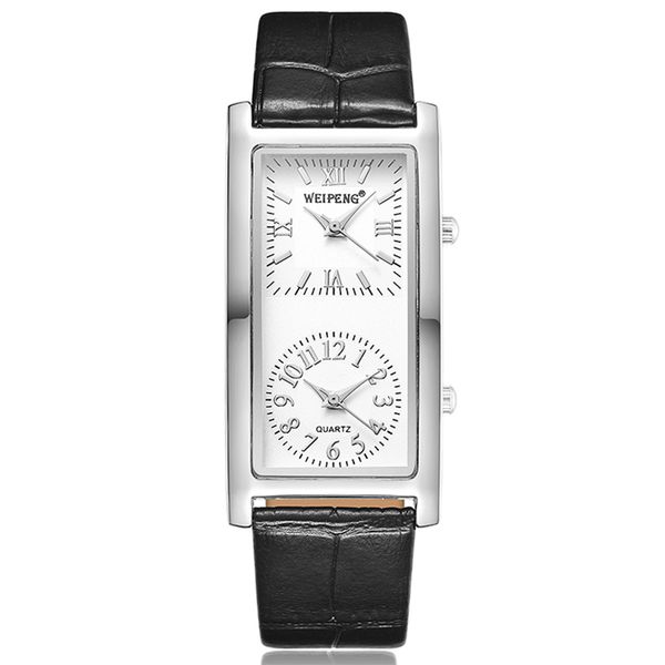 fashion minimalist men women watch creative double dial rectangular quartz leather ladies bracelet clock couple wristwatches, Slivery;brown
fashion minimalist men women watch creative double dial rectangular quartz leather ladies bracelet clock couple wristwatches, Slivery;brown