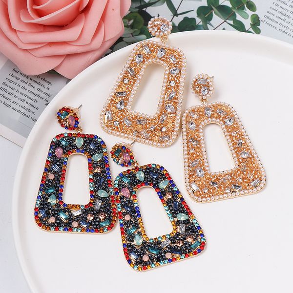 fashionsnoops 2019 new design fashion exaggerated geometric pendant charm big crystal dangle earrings for women ladies earrings, Silver
fashionsnoops 2019 new design fashion exaggerated geometric pendant charm big crystal dangle earrings for women ladies earrings, Silver