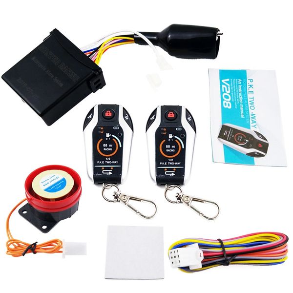 12v motorcycle anti-theft two-way alarm with automatic locking to unlock a key to start the flameout function protect the eng
12v motorcycle anti-theft two-way alarm with automatic locking to unlock a key to start the flameout function protect the eng