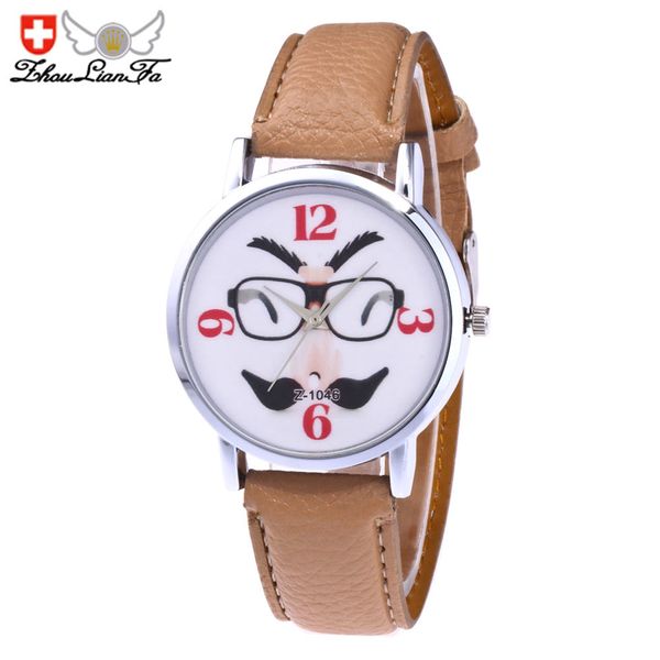 men's watch 2019 man glasses quartz leather analog wrist simple watch round case relogio masculino #03, Slivery;brown
men's watch 2019 man glasses quartz leather analog wrist simple watch round case relogio masculino #03, Slivery;brown