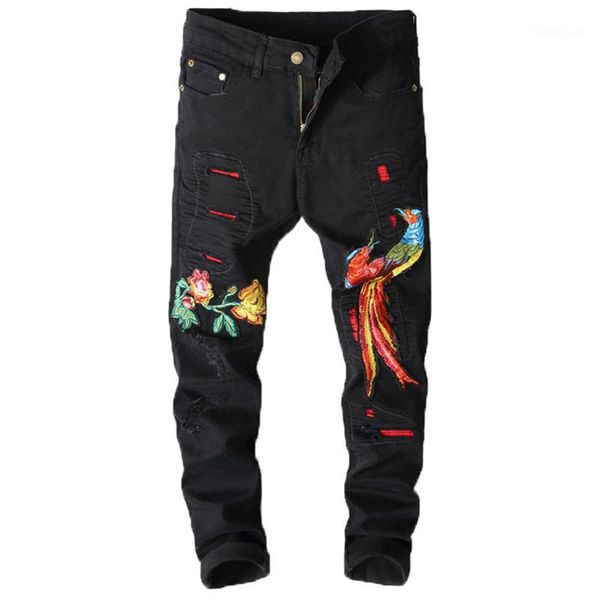 мода стиль homme pecil брюки мужские desinger вышивка джинсы упругие дыры printed мужские брюки, Blue
мода стиль homme pecil брюки мужские desinger вышивка джинсы упругие дыры printed мужские брюки, Blue