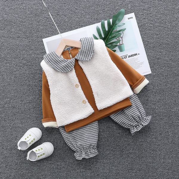 0-5 years winter girl clothing set 2019 new casual fashion warm thicken kid suit children baby clothing vest+coat+pant 3pcs, White
0-5 years winter girl clothing set 2019 new casual fashion warm thicken kid suit children baby clothing vest+coat+pant 3pcs, White