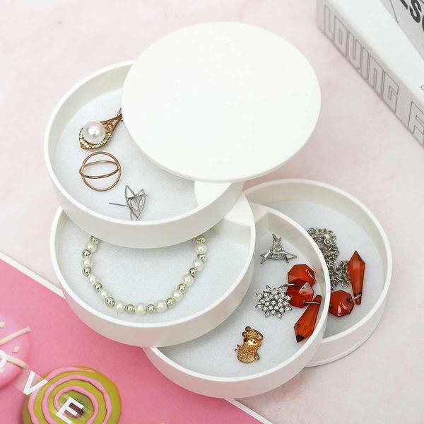 4 layers jewelry storage box 360 degrees rotary holder jewelry organizer for earrings rubber band bracelet small items organizer, Black;white
4 layers jewelry storage box 360 degrees rotary holder jewelry organizer for earrings rubber band bracelet small items organizer, Black;white