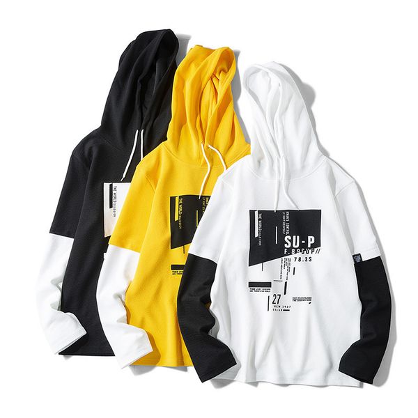 mens designer hoodie autumn men's long sleeve t-shirt autumn loose tide holiday two pieces of casual hooded men's sweater, Black
mens designer hoodie autumn men's long sleeve t-shirt autumn loose tide holiday two pieces of casual hooded men's sweater, Black