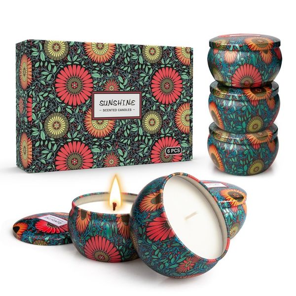 factory direct sales sun flower tin incense candles soy wax smoke-scented candles 6 sets of overseas warehouse delivery
factory direct sales sun flower tin incense candles soy wax smoke-scented candles 6 sets of overseas warehouse delivery