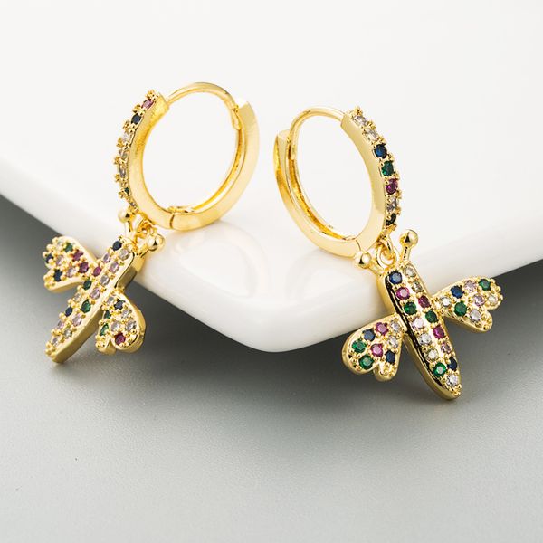 2020 new europe america style simple bee copper color zircon fine elegant hoop earrings for women fashion jewelry accessories, Golden;silver
2020 new europe america style simple bee copper color zircon fine elegant hoop earrings for women fashion jewelry accessories, Golden;silver