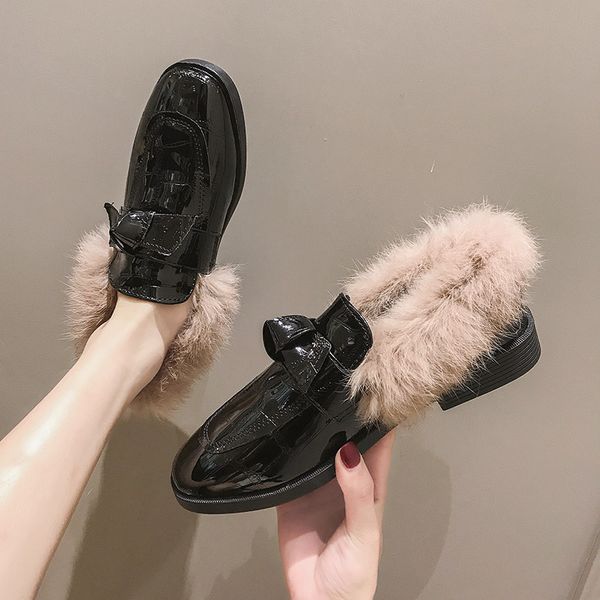korean shoes loafers fur all-match round toe female footwear oxfords women's casual sneaker autumn 2019 dress new leather, Black
korean shoes loafers fur all-match round toe female footwear oxfords women's casual sneaker autumn 2019 dress new leather, Black