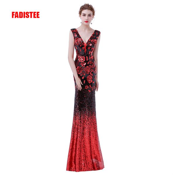 elegant party dress prom dresses long dress vestido de festa mermaid sequined long backless evening formal gown, Black
elegant party dress prom dresses long dress vestido de festa mermaid sequined long backless evening formal gown, Black