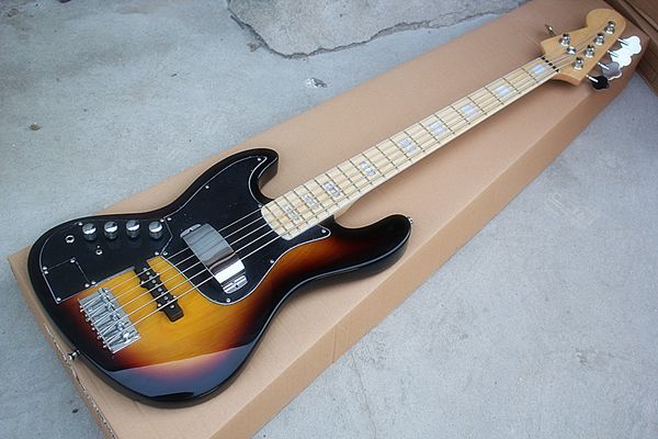 wholesale direct 5-string left hand sunburst electric bass guitar with black pickguard,maple fretboard,can be customized.
wholesale direct 5-string left hand sunburst electric bass guitar with black pickguard,maple fretboard,can be customized.