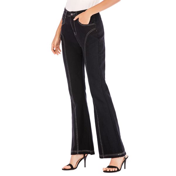 2019 aecker women's black high waist flare jeans pants for women loose high waisted flared jeans pants trousers woman, Blue
2019 aecker women's black high waist flare jeans pants for women loose high waisted flared jeans pants trousers woman, Blue