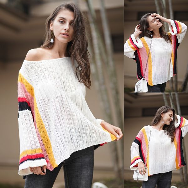 knitted sweater pullovers women autumn patchwork colorblock long sleeve winter pullover sweater female soft bottom jumper, White;black
knitted sweater pullovers women autumn patchwork colorblock long sleeve winter pullover sweater female soft bottom jumper, White;black
