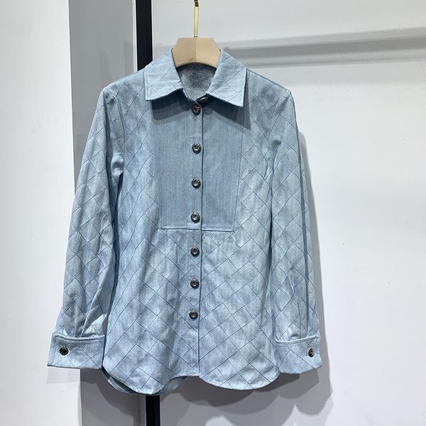 denim jeans blouses women or men runway high-end long sleeve blue solid blouses and 2020 spring new streetwear chic, White
denim jeans blouses women or men runway high-end long sleeve blue solid blouses and 2020 spring new streetwear chic, White