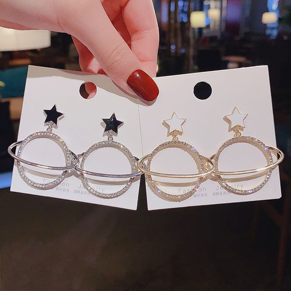 korean new star planet drops crystal round earrings for women girls vintage rhinestone geometric ear drops party jewelry er962, Silver
korean new star planet drops crystal round earrings for women girls vintage rhinestone geometric ear drops party jewelry er962, Silver