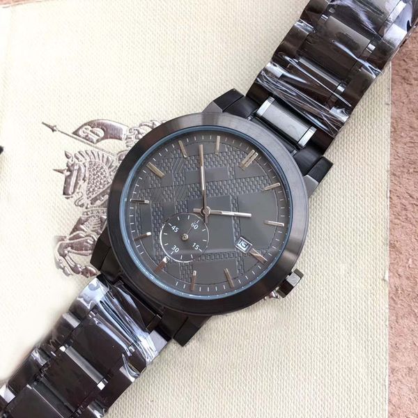 42mm dress modern style mens watch watches quartz chronograph movement grey dial with black stainless steel bracelet, Slivery;brown
42mm dress modern style mens watch watches quartz chronograph movement grey dial with black stainless steel bracelet, Slivery;brown