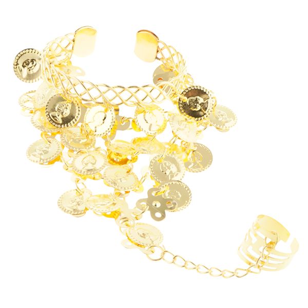 belly dance bracelet bangle with middle finger ring dazzling luxury stylish, Golden;silver
belly dance bracelet bangle with middle finger ring dazzling luxury stylish, Golden;silver