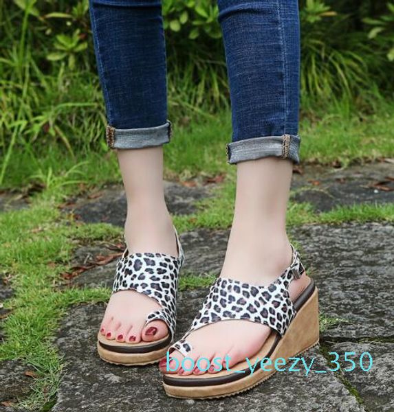large size beach sandals women high-heeled roman shoes light bottom leopard wedge sandals female toe vulcanized shoes b35, Black
large size beach sandals women high-heeled roman shoes light bottom leopard wedge sandals female toe vulcanized shoes b35, Black