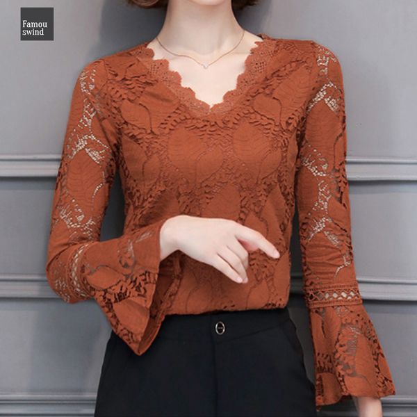 2019 size women clothing elegant v neck shirt v neck hollow out female spring long sleeve lace shirts 562g3, White
2019 size women clothing elegant v neck shirt v neck hollow out female spring long sleeve lace shirts 562g3, White