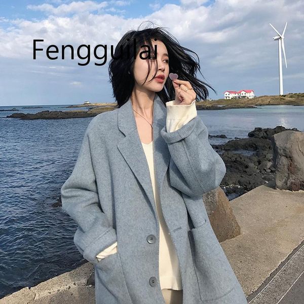 2020 cotton coat women coats female spring autumn blend cashmere woolen coat loose outerwear casaco winter warm, Black
2020 cotton coat women coats female spring autumn blend cashmere woolen coat loose outerwear casaco winter warm, Black