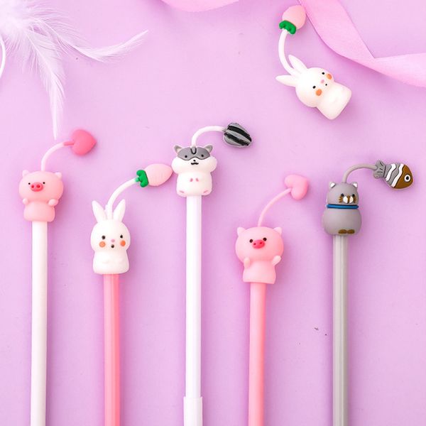 4pcs/lot 0.5mm kawaii animal cartoon cute silicone black ink gift stationery school supplies signature pen
4pcs/lot 0.5mm kawaii animal cartoon cute silicone black ink gift stationery school supplies signature pen