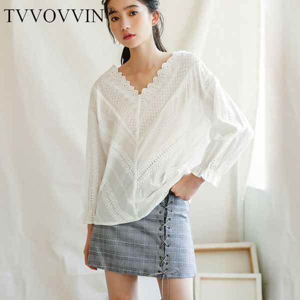 loose new simple white hollow out shirt embroidery women clothes 2020 spring new breathable thin v neck match all blouse zll4833
loose new simple white hollow out shirt embroidery women clothes 2020 spring new breathable thin v neck match all blouse zll4833