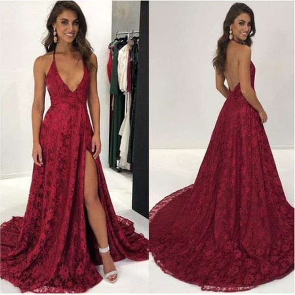 halter backless lace prom dresses a line floor length evening dresses vestido de noche custom party gowns, Black
halter backless lace prom dresses a line floor length evening dresses vestido de noche custom party gowns, Black
