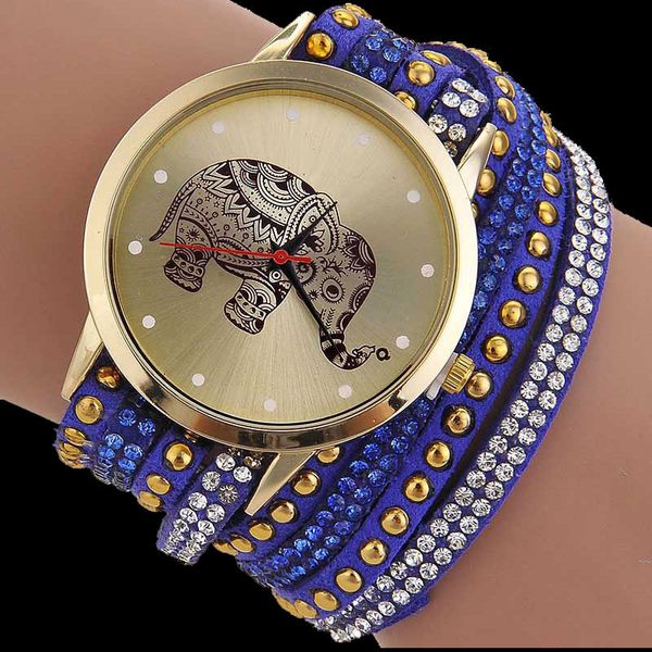 watch women new fashion crystal rivet bayan saatleri bracelet watch winding leather strap elephant quartz watches, Slivery;brown
watch women new fashion crystal rivet bayan saatleri bracelet watch winding leather strap elephant quartz watches, Slivery;brown