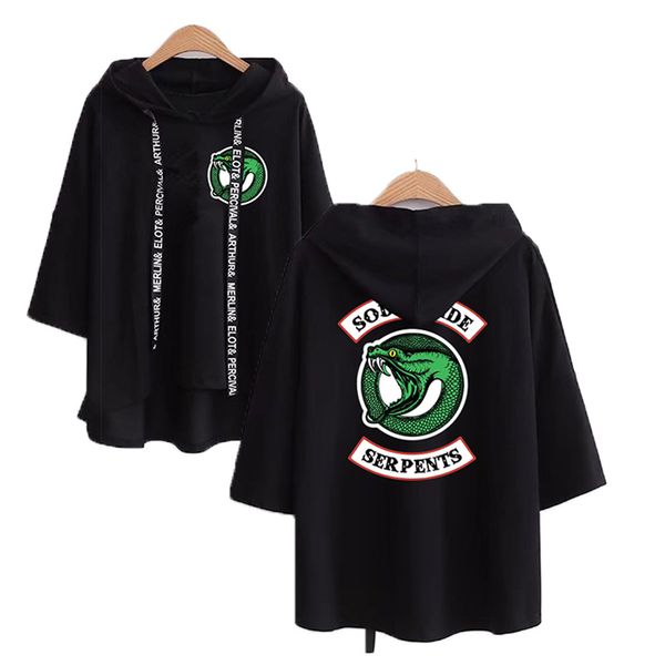 drop shipping riverdale t-shirt south side serpents tshirt fashion women hooded casual collar tees short sleeve streetwear, White
drop shipping riverdale t-shirt south side serpents tshirt fashion women hooded casual collar tees short sleeve streetwear, White