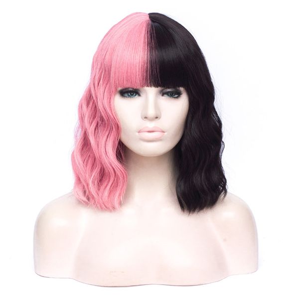 vicwig cosplay wig black pink red orange pink green purple blue two-color stitching short curly hair synthetic wig for women
vicwig cosplay wig black pink red orange pink green purple blue two-color stitching short curly hair synthetic wig for women