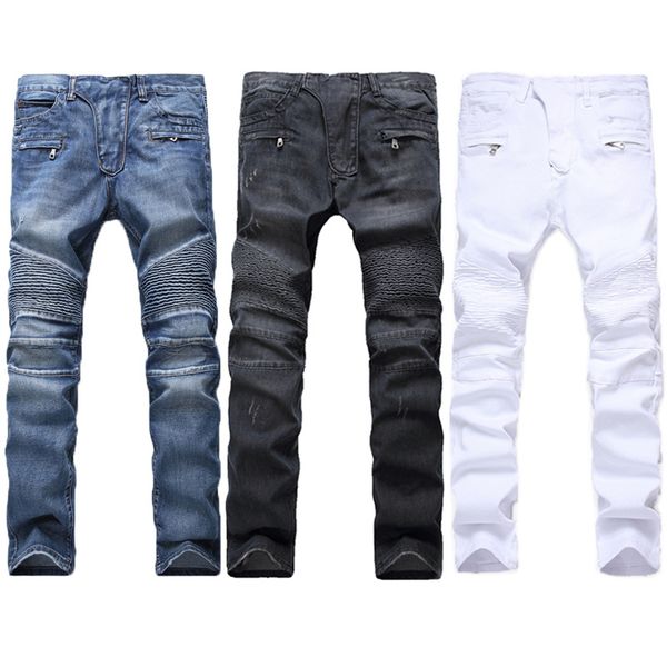 men's distressed ripped slim jeans luxury fashion designer men's jeans skinny motorcycle moto biker causal men's denim trouse, Blue
men's distressed ripped slim jeans luxury fashion designer men's jeans skinny motorcycle moto biker causal men's denim trouse, Blue