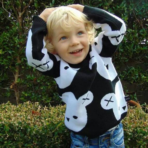 new baby girls boys knitted sweaters for children black white bear sweater cotton pullover children's winter clothes for kid, Blue
new baby girls boys knitted sweaters for children black white bear sweater cotton pullover children's winter clothes for kid, Blue
