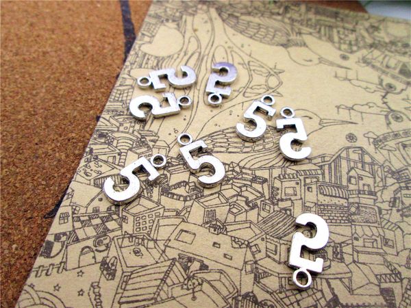 120pcs number 5 charms antiqued silver tone number 5 charm pendants 15x7mm, Bronze;silver
120pcs number 5 charms antiqued silver tone number 5 charm pendants 15x7mm, Bronze;silver