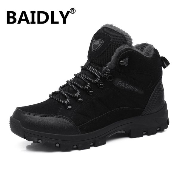 big size men snow boots winter men leather sneakers lace up outdoor mountain waterproof platform shoes high boots, Black
big size men snow boots winter men leather sneakers lace up outdoor mountain waterproof platform shoes high boots, Black